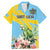 Saint Lucia Rosa Rubiginosa Family Matching Mermaid Dress and Hawaiian Shirt With Sent Lisi Parrot - Wonder Print Shop