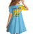 Saint Lucia Rosa Rubiginosa Family Matching Off Shoulder Short Dress and Hawaiian Shirt With Sent Lisi Parrot - Wonder Print Shop