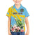 Saint Lucia Rosa Rubiginosa Family Matching Off Shoulder Short Dress and Hawaiian Shirt With Sent Lisi Parrot - Wonder Print Shop