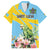 Saint Lucia Rosa Rubiginosa Family Matching Puletasi and Hawaiian Shirt With Sent Lisi Parrot - Wonder Print Shop