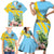 Saint Lucia Rosa Rubiginosa Family Matching Short Sleeve Bodycon Dress and Hawaiian Shirt With Sent Lisi Parrot - Wonder Print Shop