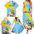 Saint Lucia Rosa Rubiginosa Family Matching Summer Maxi Dress and Hawaiian Shirt With Sent Lisi Parrot - Wonder Print Shop