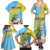 Saint Lucia Rosa Rubiginosa Family Matching Summer Maxi Dress and Hawaiian Shirt With Sent Lisi Parrot - Wonder Print Shop