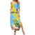 Saint Lucia Rosa Rubiginosa Family Matching Summer Maxi Dress and Hawaiian Shirt With Sent Lisi Parrot - Wonder Print Shop