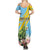 Saint Lucia Rosa Rubiginosa Family Matching Summer Maxi Dress and Hawaiian Shirt With Sent Lisi Parrot - Wonder Print Shop