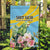 Saint Lucia Rosa Rubiginosa Garden Flag With Sent Lisi Parrot - Wonder Print Shop