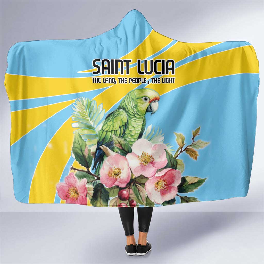 Saint Lucia Rosa Rubiginosa Hooded Blanket With Sent Lisi Parrot