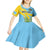 Saint Lucia Rosa Rubiginosa Kid Short Sleeve Dress With Sent Lisi Parrot - Wonder Print Shop