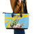 Saint Lucia Rosa Rubiginosa Leather Tote Bag With Sent Lisi Parrot - Wonder Print Shop