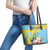 Saint Lucia Rosa Rubiginosa Leather Tote Bag With Sent Lisi Parrot - Wonder Print Shop