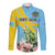 Saint Lucia Rosa Rubiginosa Long Sleeve Button Shirt With Sent Lisi Parrot - Wonder Print Shop