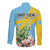 Saint Lucia Rosa Rubiginosa Long Sleeve Button Shirt With Sent Lisi Parrot - Wonder Print Shop