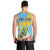 Saint Lucia Rosa Rubiginosa Men Tank Top With Sent Lisi Parrot - Wonder Print Shop