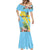 Saint Lucia Rosa Rubiginosa Mermaid Dress With Sent Lisi Parrot - Wonder Print Shop