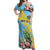 Saint Lucia Rosa Rubiginosa Off Shoulder Maxi Dress With Sent Lisi Parrot - Wonder Print Shop