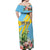 Saint Lucia Rosa Rubiginosa Off Shoulder Maxi Dress With Sent Lisi Parrot - Wonder Print Shop