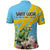 Saint Lucia Rosa Rubiginosa Polo Shirt With Sent Lisi Parrot - Wonder Print Shop