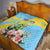 Saint Lucia Rosa Rubiginosa Quilt With Sent Lisi Parrot