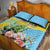 Saint Lucia Rosa Rubiginosa Quilt Bed Set With Sent Lisi Parrot - Wonder Print Shop