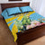 Saint Lucia Rosa Rubiginosa Quilt Bed Set With Sent Lisi Parrot - Wonder Print Shop