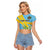 Saint Lucia Rosa Rubiginosa Raglan Cropped T Shirt With Sent Lisi Parrot - Wonder Print Shop