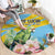 Saint Lucia Rosa Rubiginosa Round Carpet With Sent Lisi Parrot