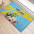 Saint Lucia Rosa Rubiginosa Rubber Doormat With Sent Lisi Parrot - Wonder Print Shop