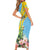 Saint Lucia Rosa Rubiginosa Short Sleeve Bodycon Dress With Sent Lisi Parrot - Wonder Print Shop