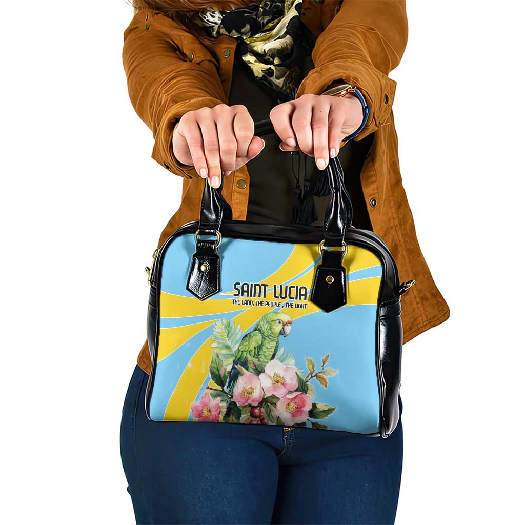 Saint Lucia Rosa Rubiginosa Shoulder Handbag With Sent Lisi Parrot