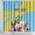 Saint Lucia Rosa Rubiginosa Shower Curtain With Sent Lisi Parrot