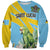 Saint Lucia Rosa Rubiginosa Sweatshirt With Sent Lisi Parrot - Wonder Print Shop