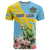 Saint Lucia Rosa Rubiginosa T Shirt With Sent Lisi Parrot - Wonder Print Shop