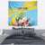 Saint Lucia Rosa Rubiginosa Tapestry With Sent Lisi Parrot