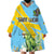 Saint Lucia Rosa Rubiginosa Wearable Blanket Hoodie With Sent Lisi Parrot - Wonder Print Shop