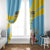 Saint Lucia Rosa Rubiginosa Window Curtain With Sent Lisi Parrot - Wonder Print Shop