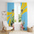 Saint Lucia Rosa Rubiginosa Window Curtain With Sent Lisi Parrot - Wonder Print Shop