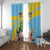 Saint Lucia Rosa Rubiginosa Window Curtain With Sent Lisi Parrot - Wonder Print Shop