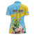 Saint Lucia Rosa Rubiginosa Women Polo Shirt With Sent Lisi Parrot - Wonder Print Shop