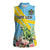 Saint Lucia Rosa Rubiginosa Women Sleeveless Polo Shirt With Sent Lisi Parrot - Wonder Print Shop