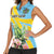 Saint Lucia Rosa Rubiginosa Women Sleeveless Polo Shirt With Sent Lisi Parrot - Wonder Print Shop