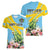 Saint Lucia Rosa Rubiginosa Women V-Neck T-Shirt With Sent Lisi Parrot - Wonder Print Shop