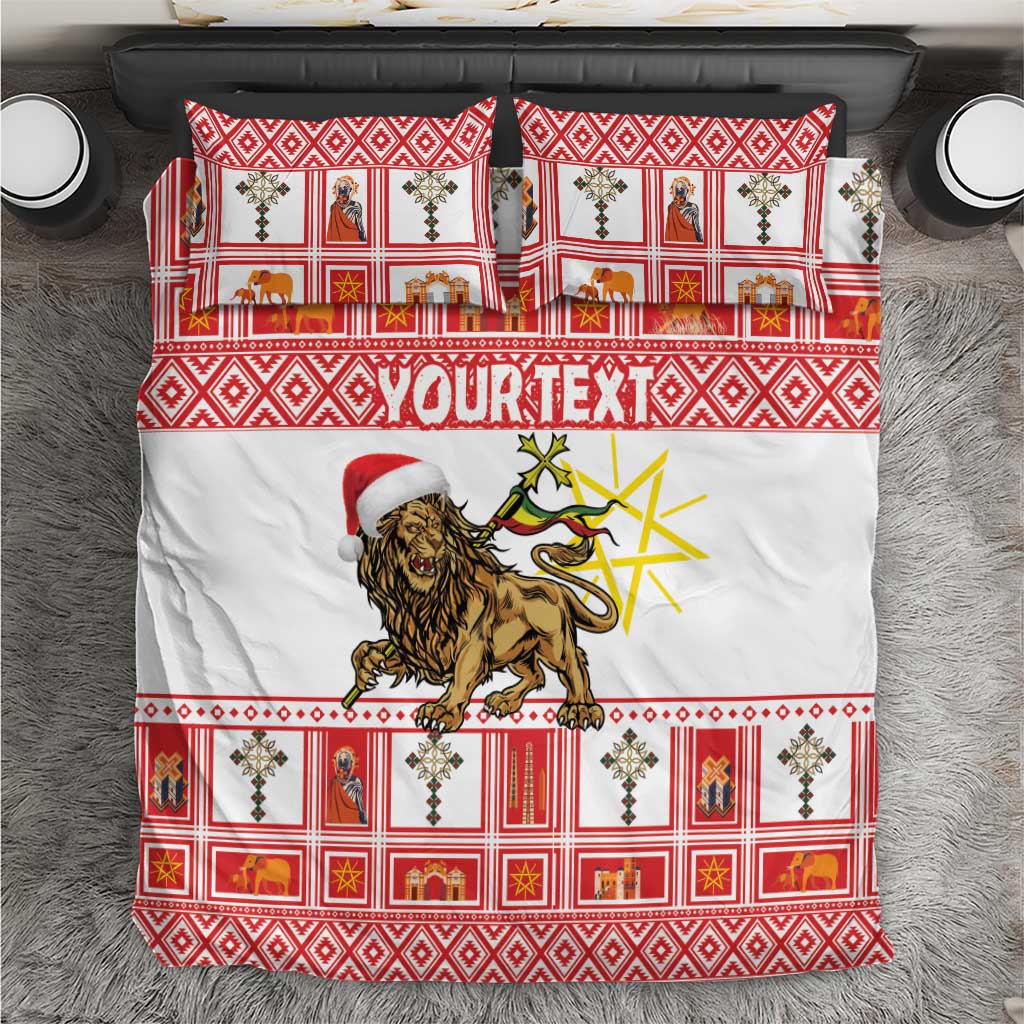 Personalized Ethiopia Christmas Bedding Set Lion of Judah - Melikam Gena!