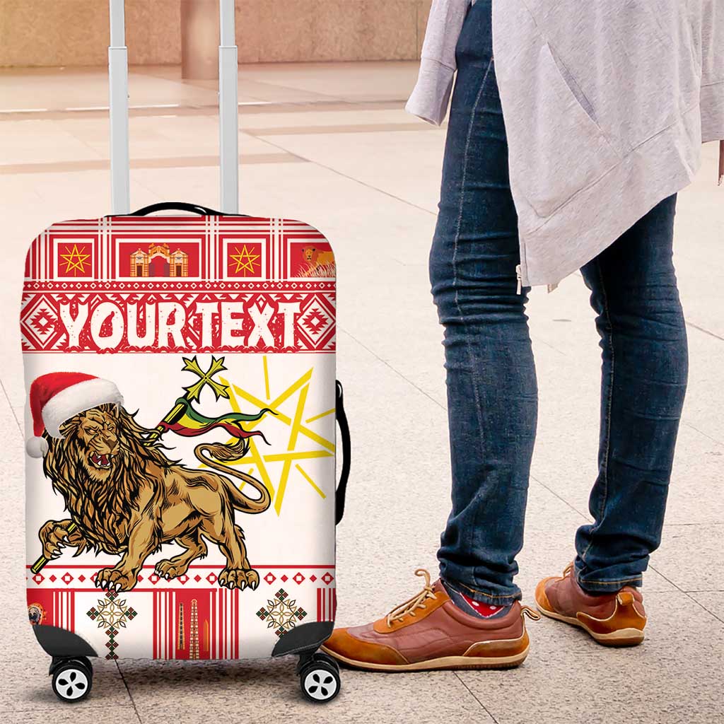 Personalized Ethiopia Christmas Luggage Cover Lion of Judah - Melikam Gena!