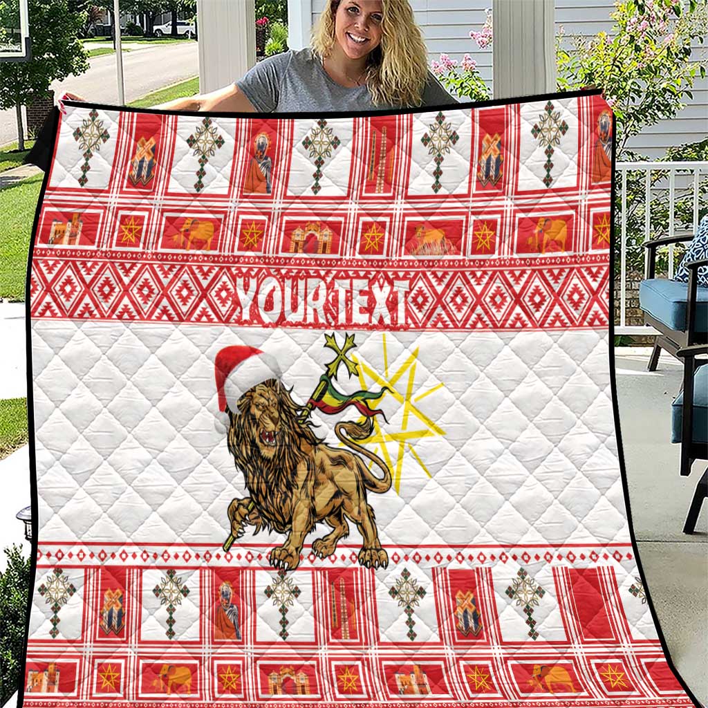 Personalized Ethiopia Christmas Quilt Lion of Judah - Melikam Gena!