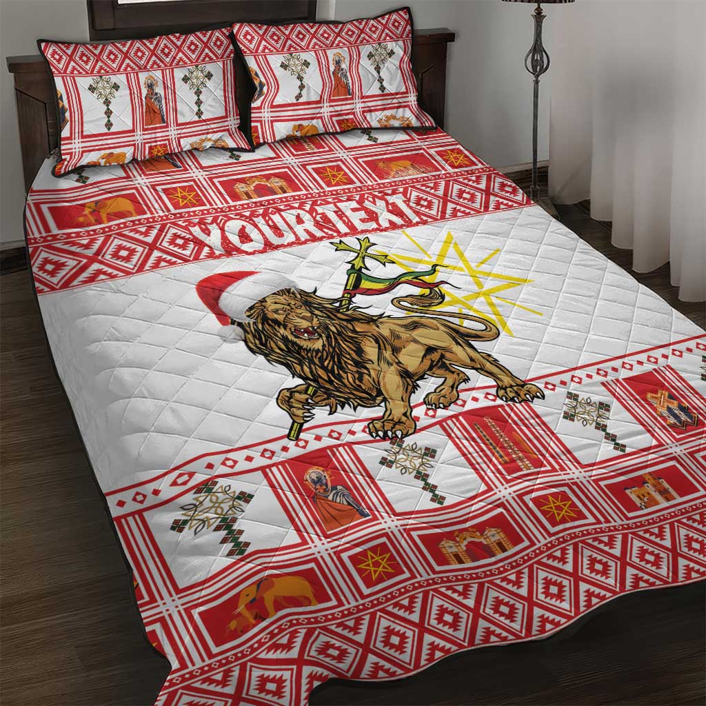 Personalized Ethiopia Christmas Quilt Bed Set Lion of Judah - Melikam Gena!