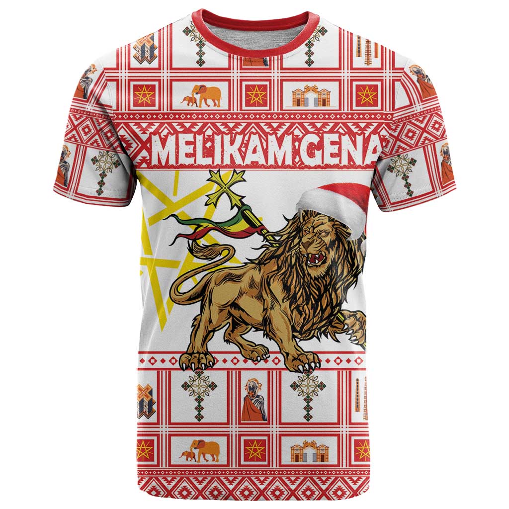 Personalized Ethiopia Christmas T Shirt Lion of Judah - Melikam Gena!