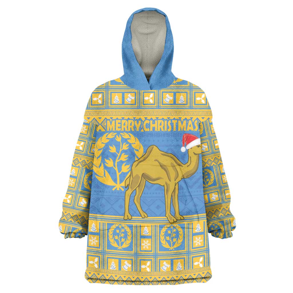 Personalized Eritrea Christmas Wearable Blanket Hoodie Ruhus Beal Lidet - National Emblem