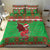 Personalized Wales Nadolig Llawen Bedding Set Welsh Dragon Mascot - Merry Xmas - Wonder Print Shop