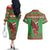 Personalized Wales Nadolig Llawen Couples Matching Off The Shoulder Long Sleeve Dress and Hawaiian Shirt Welsh Dragon Mascot - Merry Xmas - Wonder Print Shop