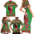 Personalized Wales Nadolig Llawen Family Matching Short Sleeve Bodycon Dress and Hawaiian Shirt Welsh Dragon Mascot - Merry Xmas - Wonder Print Shop